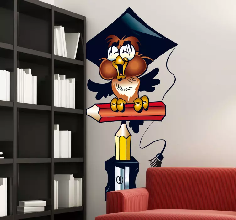 Baykuş öğretmen çocuklar etiketi - TenStickers