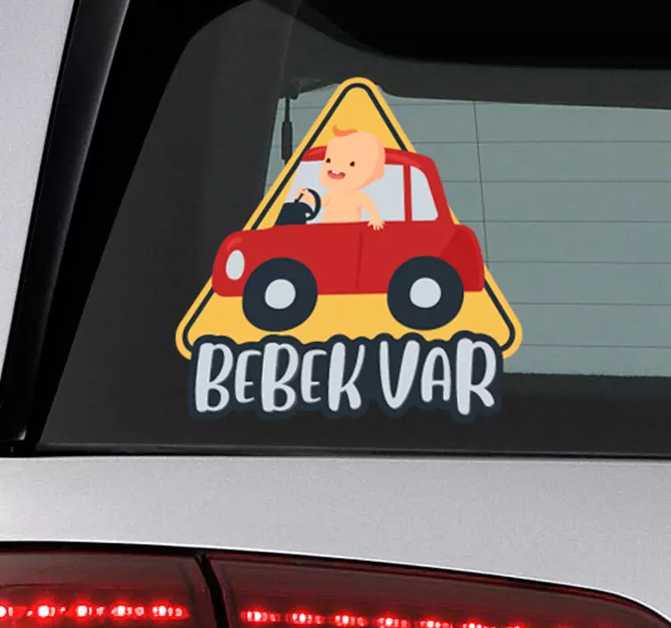 Bebek sürüş araba vynil sticker - TenStickers
