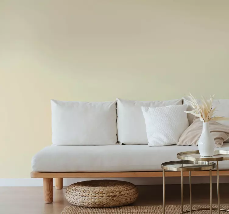 Bej düz vinil duvar çıkartması - TenStickers