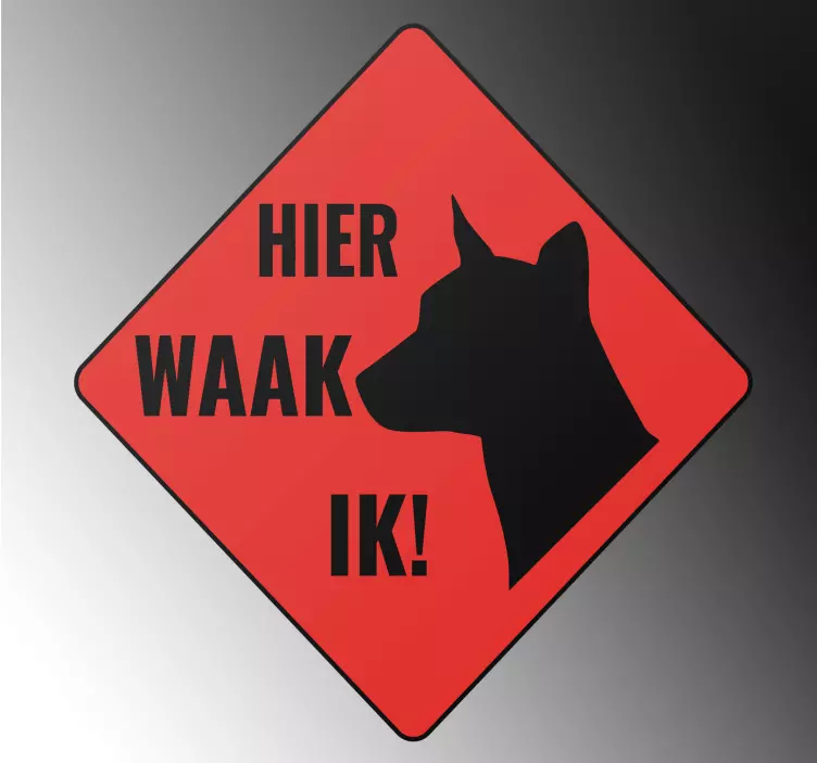 Bekçi köpeği işareti vinil işareti - TenStickers