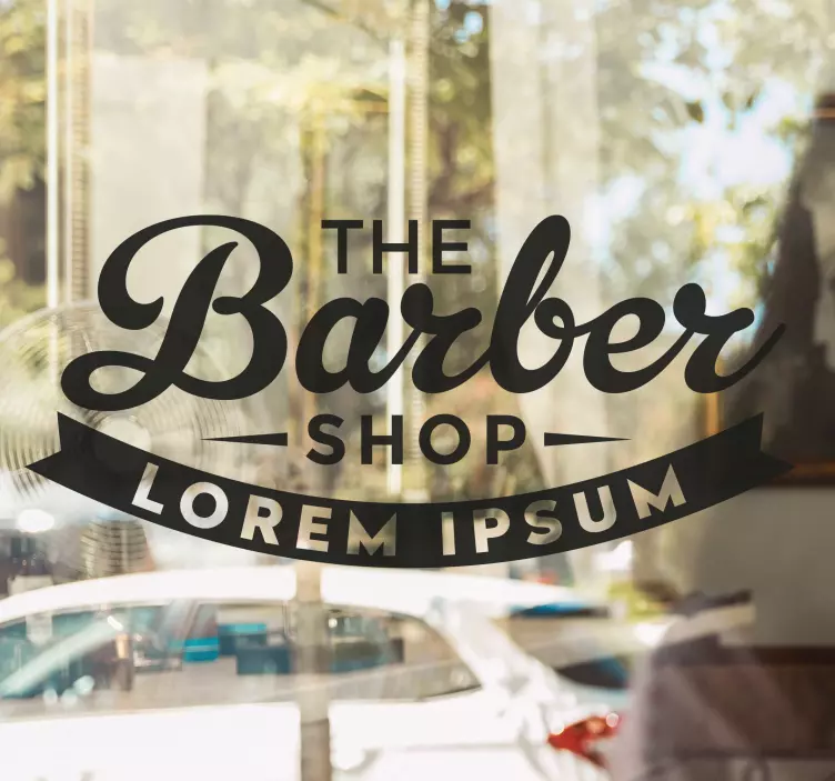 Berber dükkanı isim çıkartmaları ile özelleştirilebilir - TenStickers