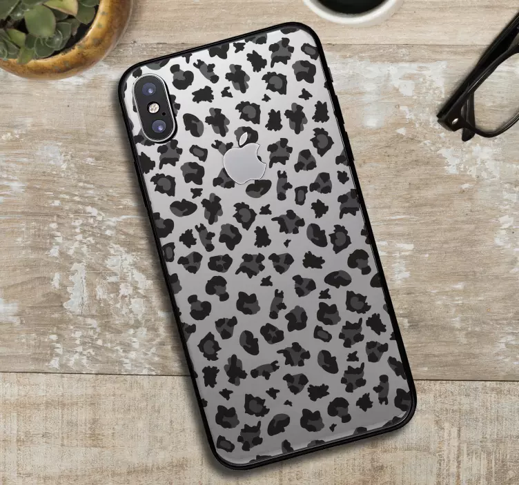 Beyaz arka planda siyah noktalar iphone çıkartması - TenStickers