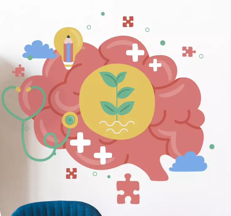 Beyin fırtınası bilim çıkartmaları - TenStickers