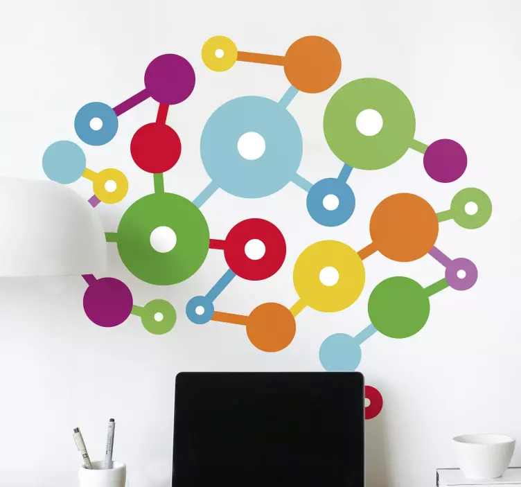 Beyin renk düğümleri bilim çıkartmaları - TenStickers