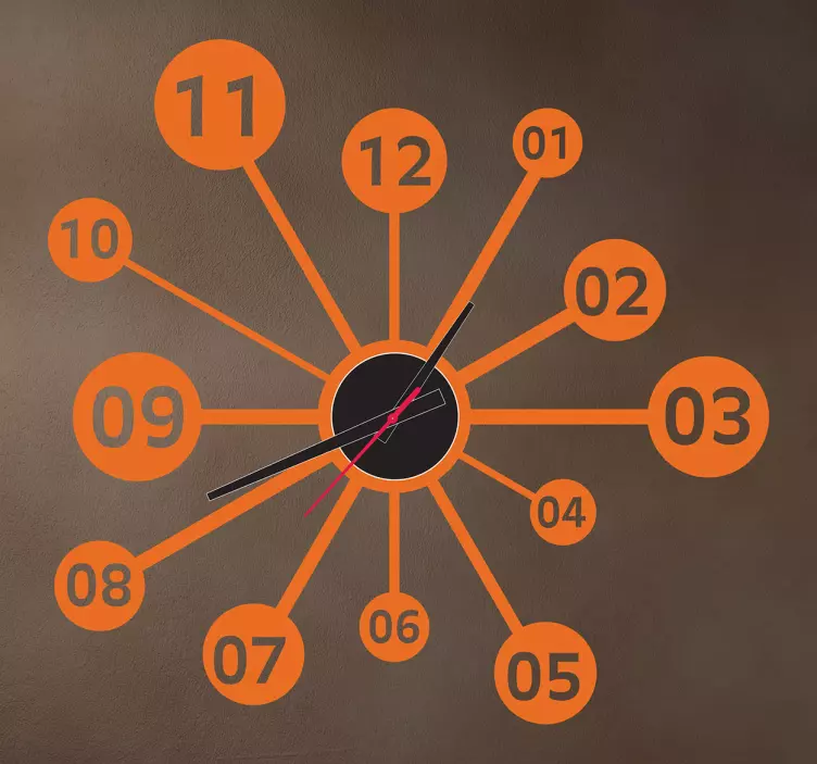 Bilim duvar saati sticker - TenStickers