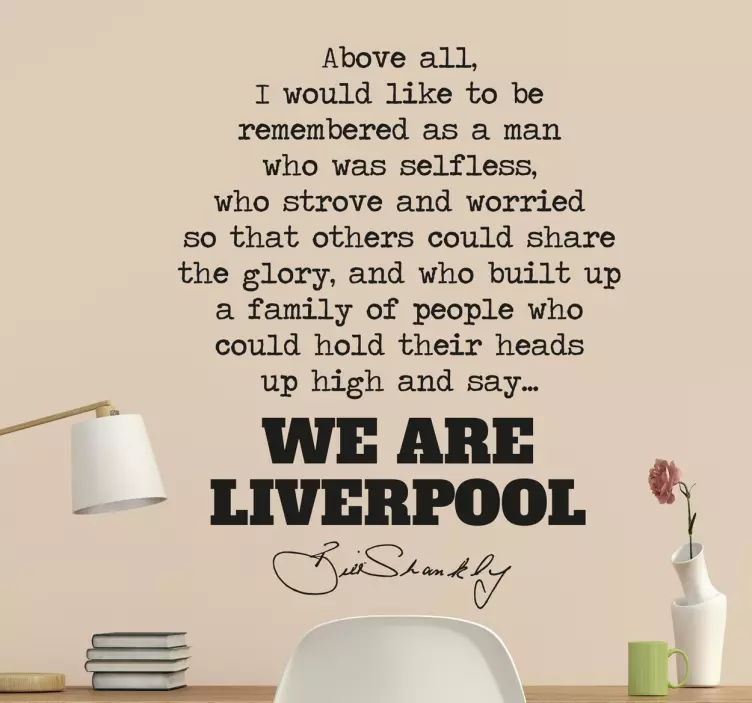 Bill shankly liverpool alıntı çıkartması - TenStickers