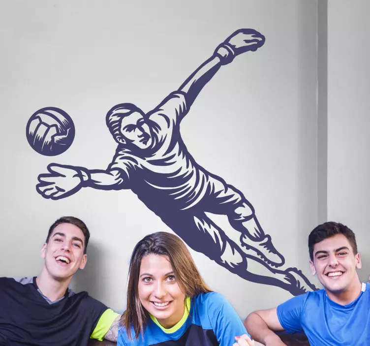 Futbol kaleci topu durdurma spor çıkartma - TenStickers