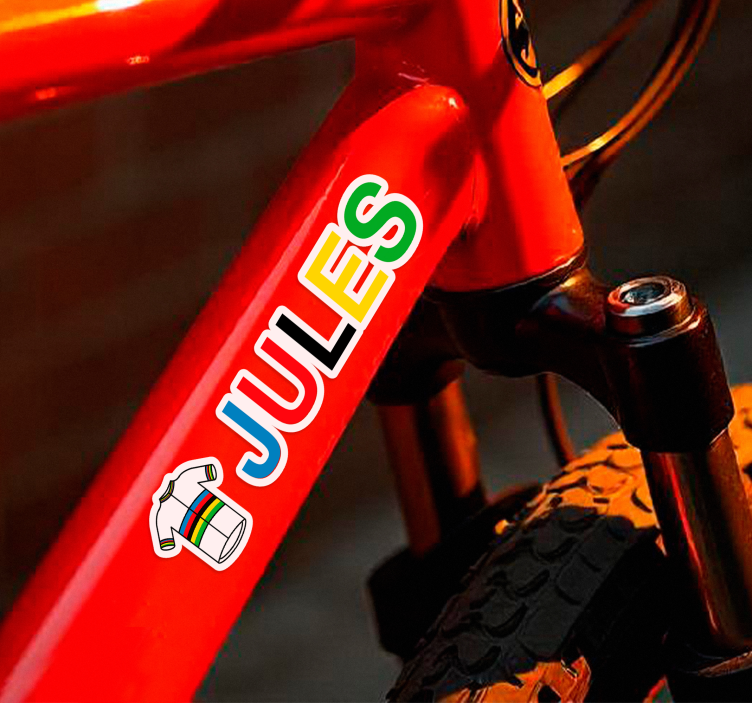 Bisiklet forması dünya şampiyonu hayvan çıkartması - TenStickers