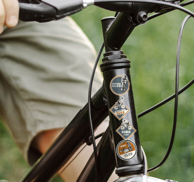 Bisiklet seti tasarımı hayvan çıkartması - TenStickers