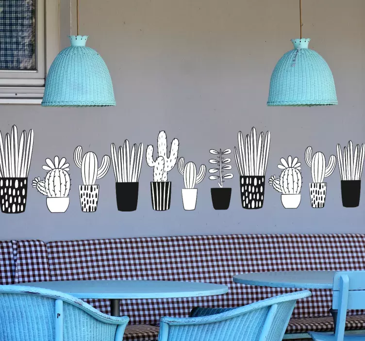 Süs bitki çizimler duvar sticker - TenStickers