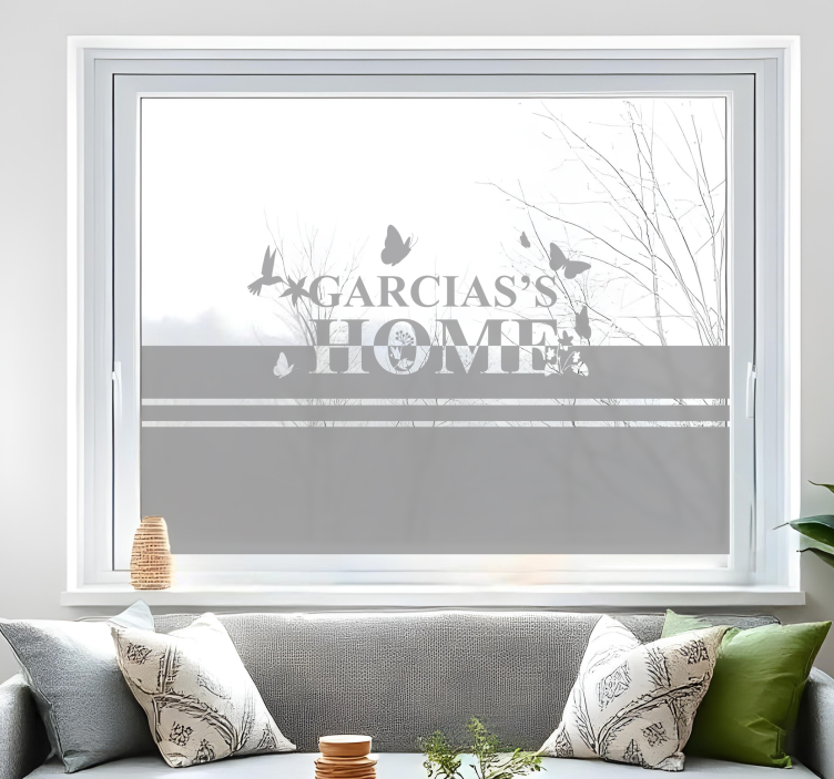 Bitkilerle metin pencere sticker - TenStickers