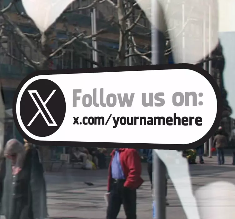 Bizi twitter penceresinden takip et sticker - TenStickers