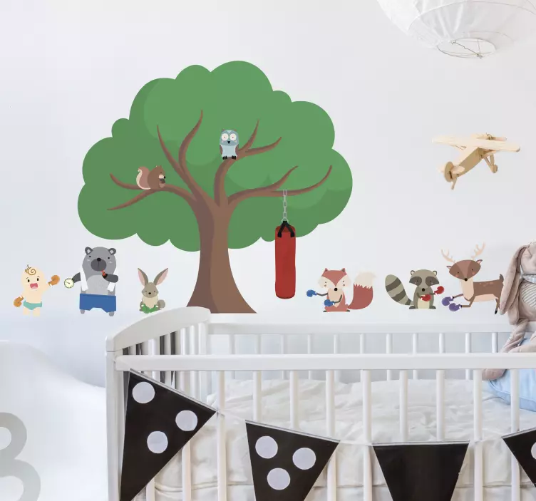 Boks hayvanlar duvar çıkartmaları çocuk için - TenStickers