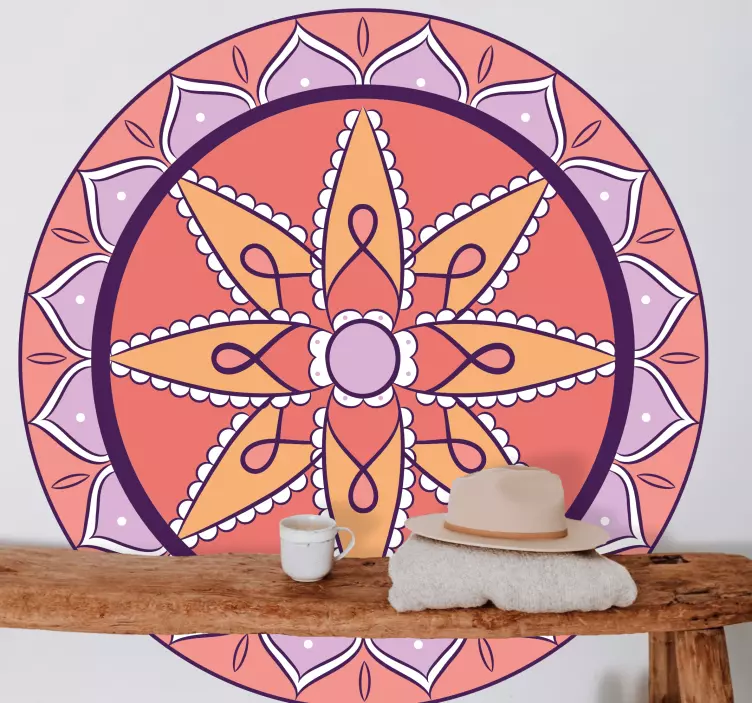 Botanik mandala hayvan çıkartması - TenStickers