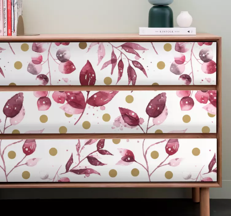 Botanik yaprak konsepti hayvan çıkartması - TenStickers