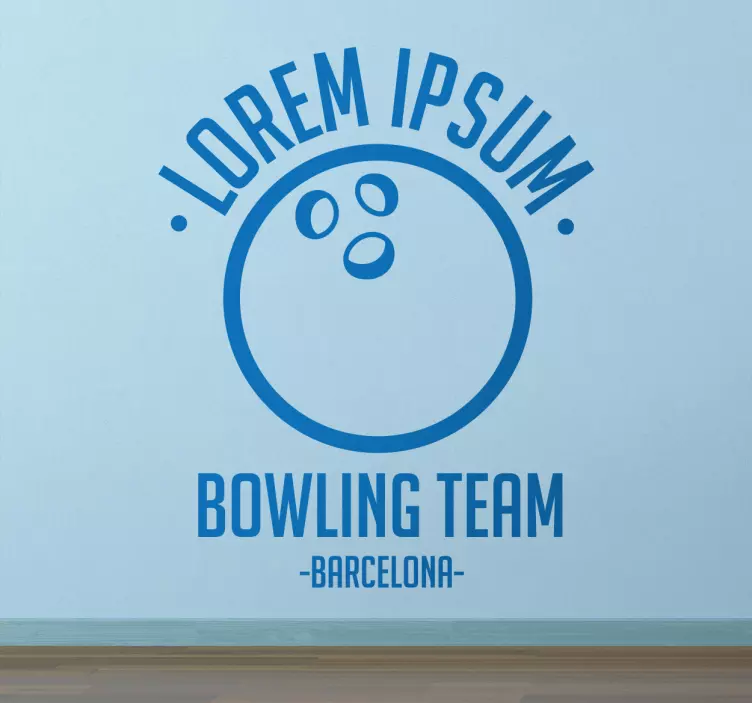 Bowling kulübü duvar sticker - TenStickers