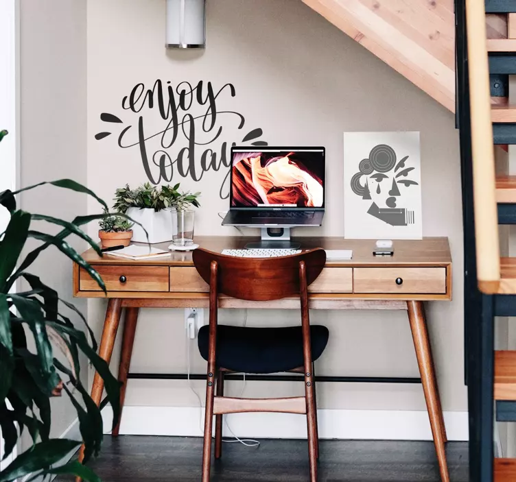 Bugünün tadını çıkarın motivasyon cümlesi hayvan çıkartması - TenStickers