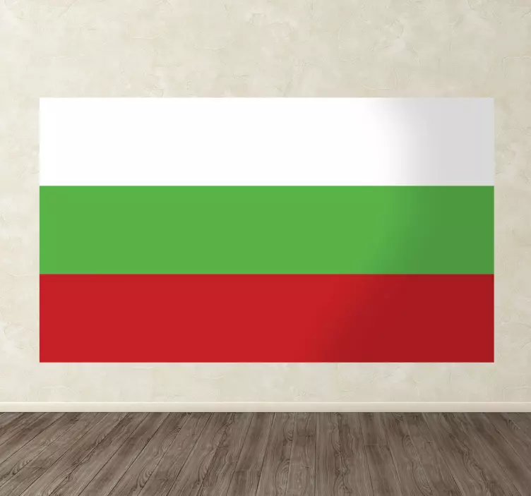 Bulgaristan bayrağı duvar sticker - TenStickers
