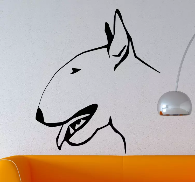 Bull terrier duvar çıkartması - TenStickers