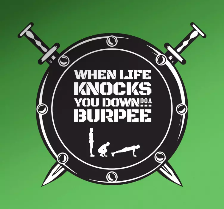 Burpee duvar sticker - TenStickers