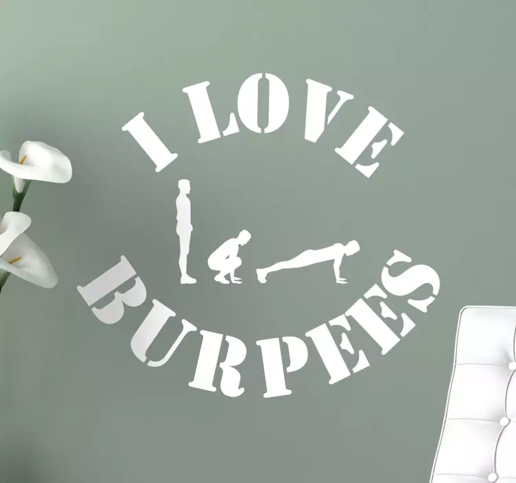 Burpess duvar sticker seviyorum - TenStickers
