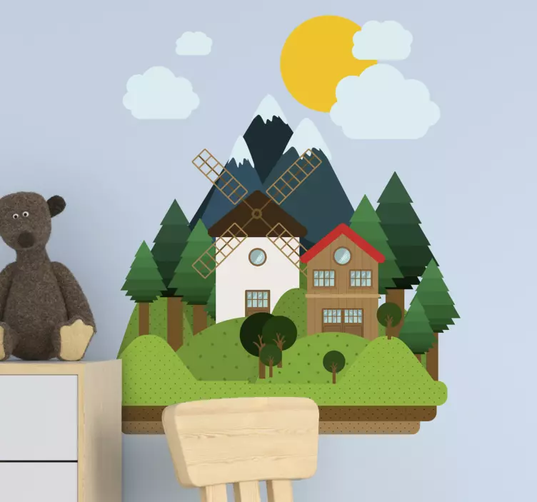 çiftlik çocuk odası duvar sticker - TenStickers