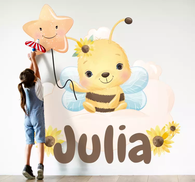 Hayvan Çıkartması Şirin arı tasarımı - TenStickers