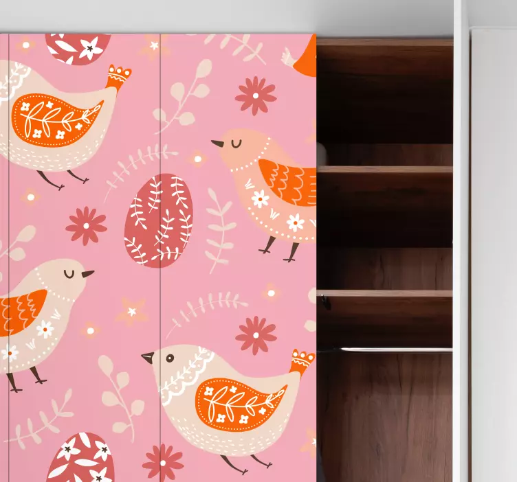 Halk paskalya sanatı hayvan çıkartması - TenStickers