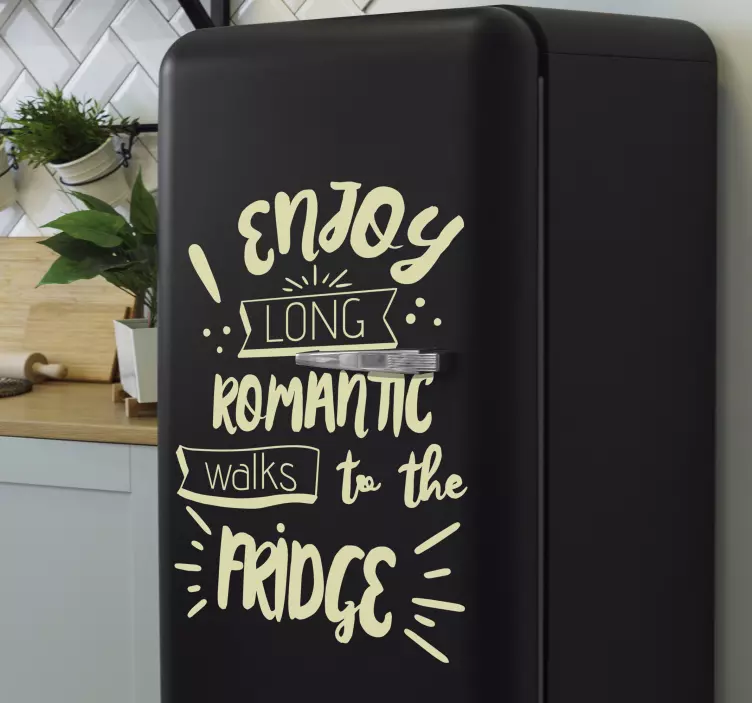 Buzdolabına romantik yürüyüş çıkartması - TenStickers