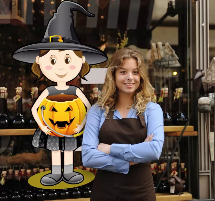 Cadılar bayramı kız sticker - TenStickers