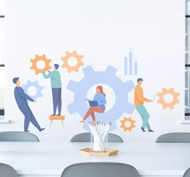 çalışma donanımı ofis çıkartması - TenStickers