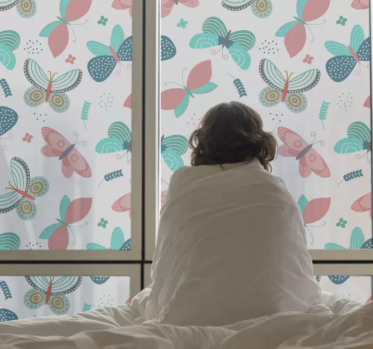 Cam çıkartmaları kelebekler pencere etiket - TenStickers