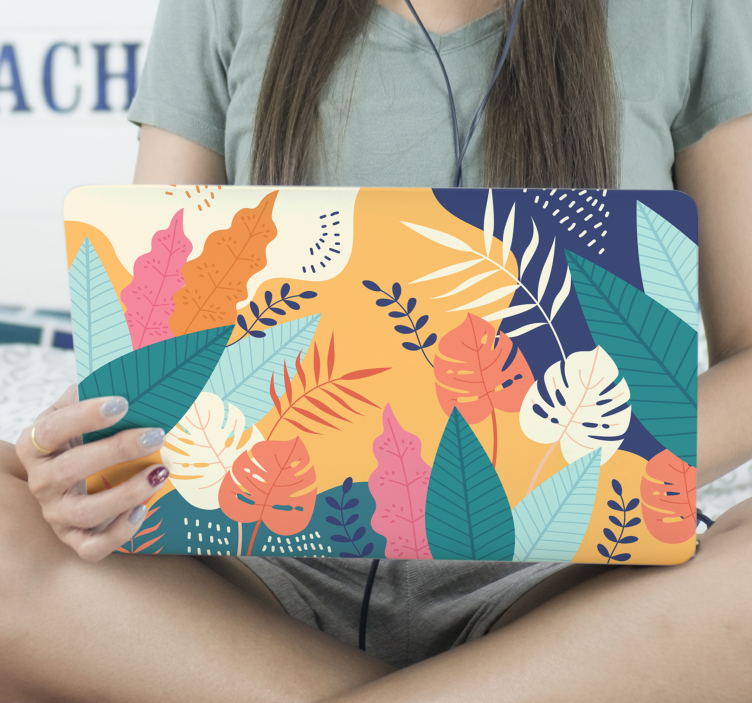 Canavar bitki laptop etiketi - TenStickers