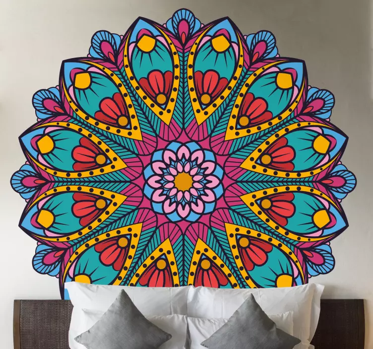 Canlı botanik mandala hayvan çıkartması - TenStickers
