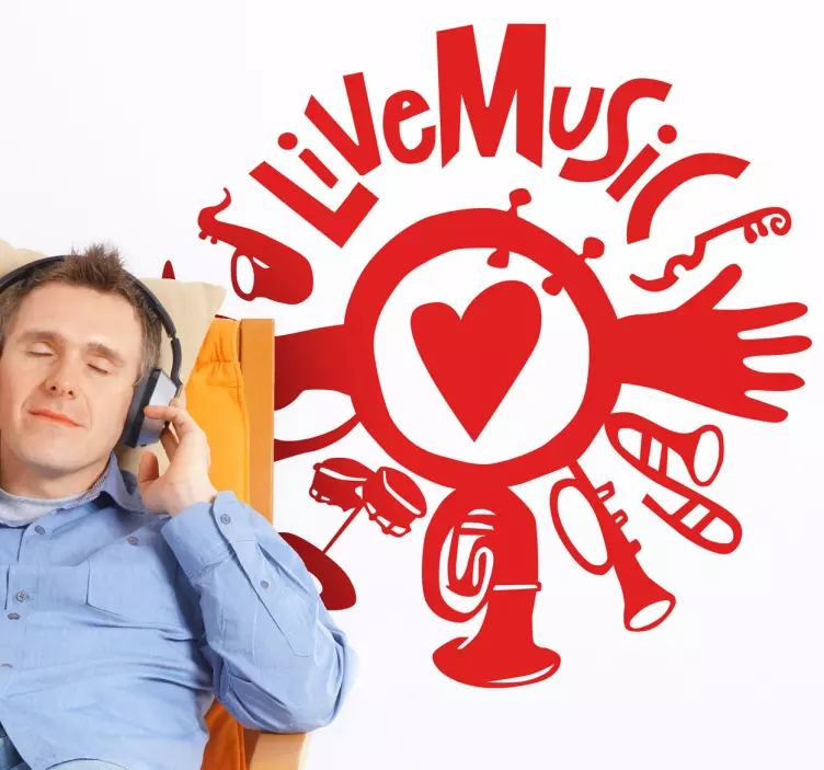 Canlı müzik dekoratif sticker - TenStickers