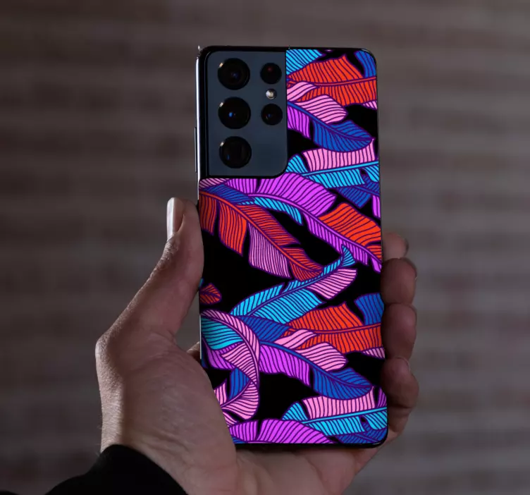 Canlı yaprak deseni hayvan çıkartması - TenStickers