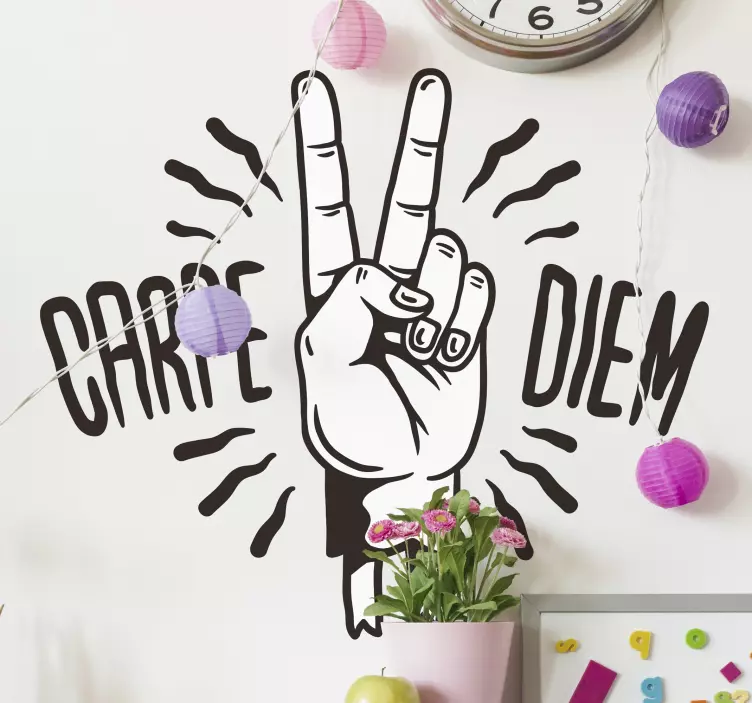 Carpe diem motivasyonel duvar sticker - TenStickers