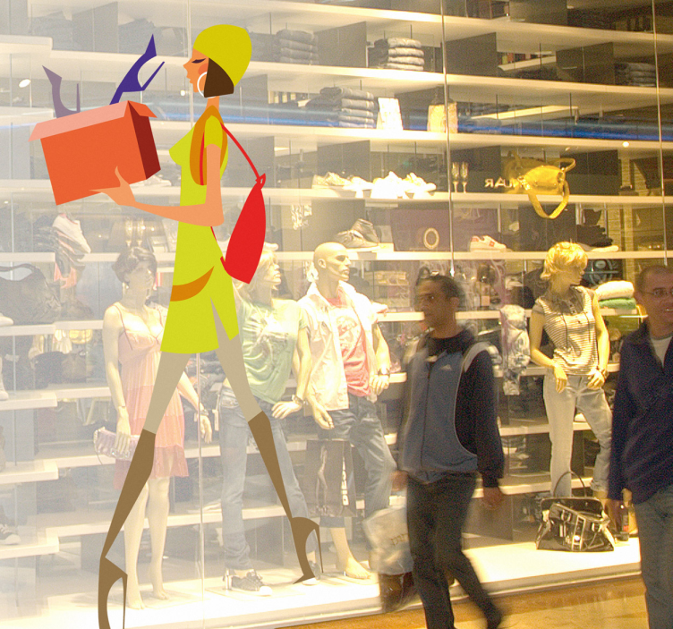 çekici bayan alışveriş çıkartması - TenStickers