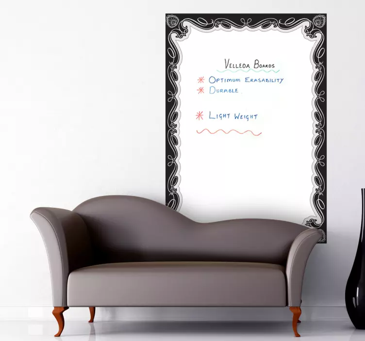 çerçeve beyaz tahta etiket sizin için - TenStickers