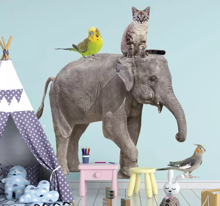 çeşitli hayvanlar vahşi hayvan çıkartma - TenStickers