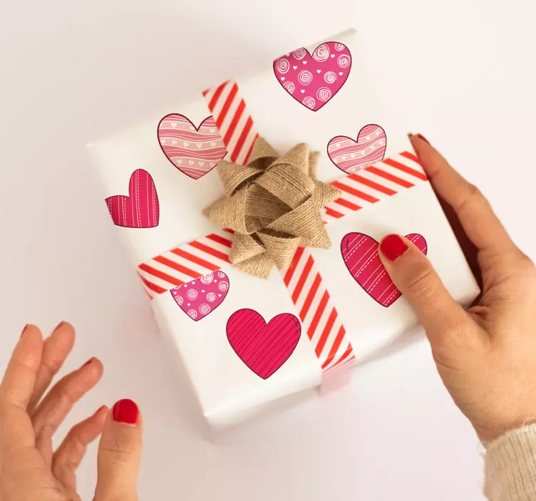 çeşitli sevgililer günü kalpleri sevgililer günü çıkartması - TenStickers