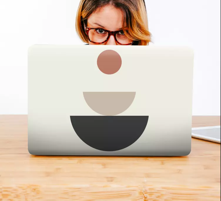 çeşme soyut geometrik sanat dizüstü cilt - TenStickers