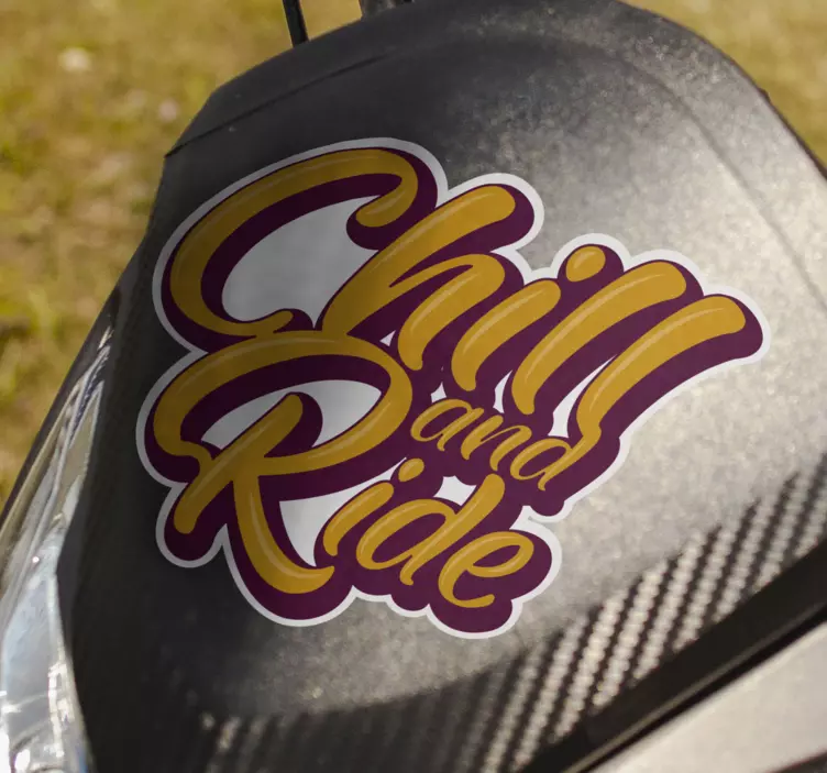 Sakin ol ve motosiklet çıkartması - TenStickers