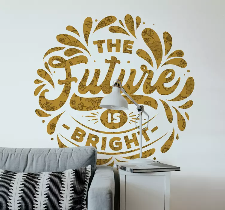 çiçek akın desenli dekorasyon duvar sticker - TenStickers