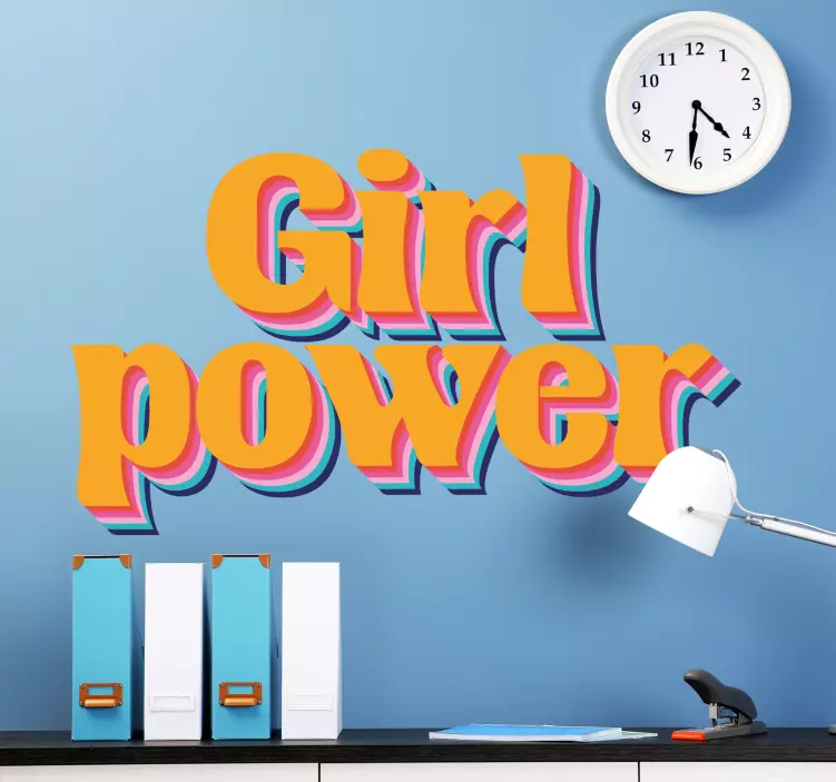 çiçek çıkartma tırnak ile kız güç alıntı - TenStickers