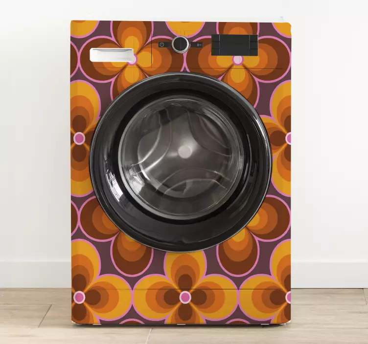 çiçek retro harika desen cihaz çıkartması - TenStickers