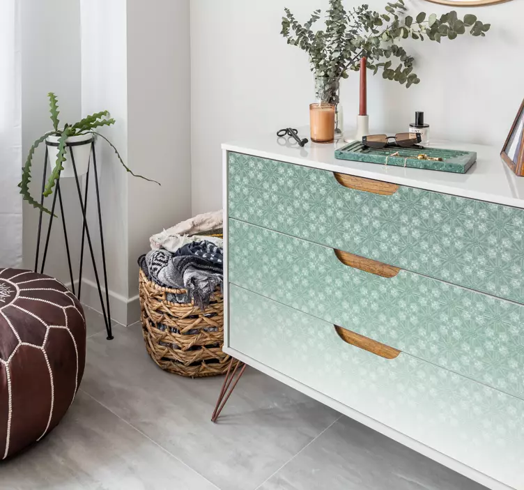 çiçekli solma deseni hayvan çıkartması - TenStickers