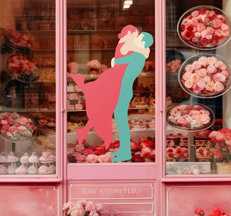 çift öpüşme çıkartması - TenStickers