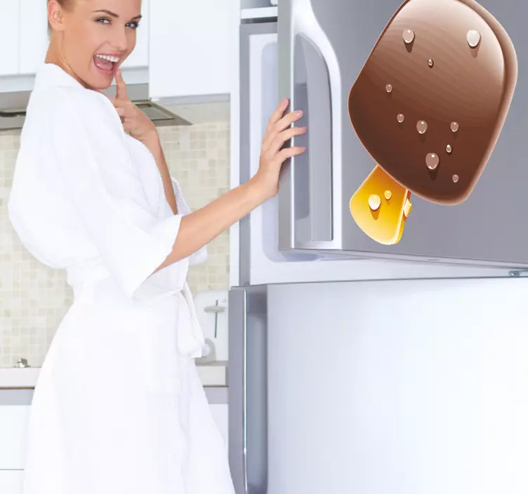 çikolata kaplı dondurma çıkartması - TenStickers