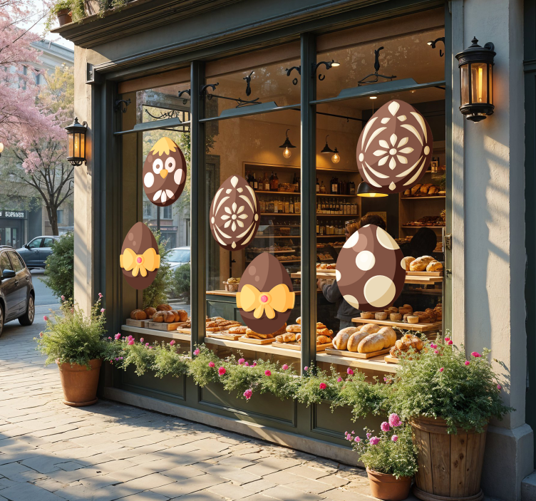 çikolatalı paskalya yumurtaları hayvan çıkartması - TenStickers